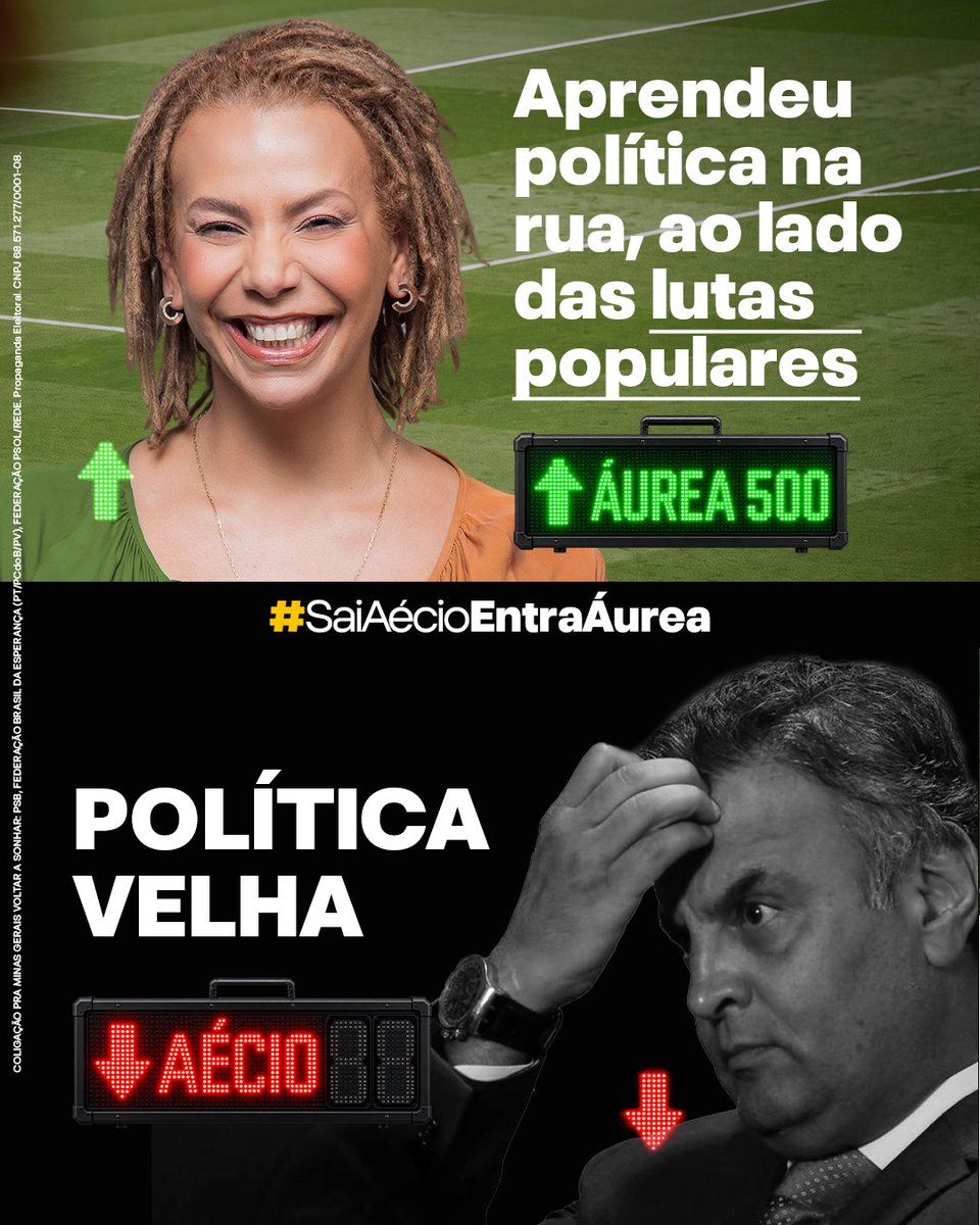 aureacarolinax's tweet photo. Um novo Senado é possível: sem o jogo sujo da velha política e sem rabo preso com ninguém. É Áurea Carolina 500 e Marília Campos 131 https://t.co/77iqOxOMvy