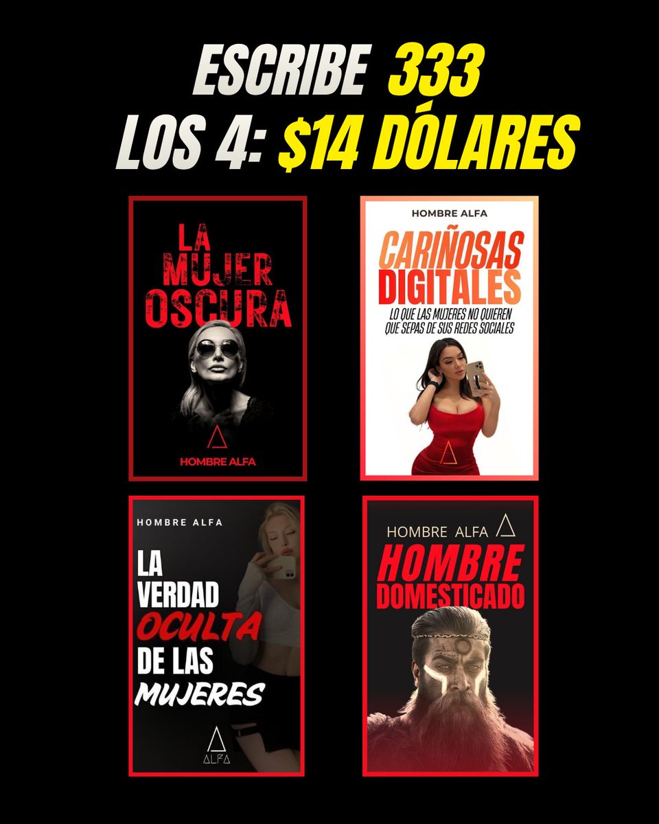 MASCULINO77's tweet photo. Si quieres elegir a una mujer que convenga para esposa, debes evaluar bien tus opciones y lo que ella hizo en su pasado. 

Te recomiendo adquirir mis 4 libros digitales donde te enseño como lograr este objetivo y salir ganando.

Comenta 333 y te escribo. https://t.co/W4xfNTrD6K