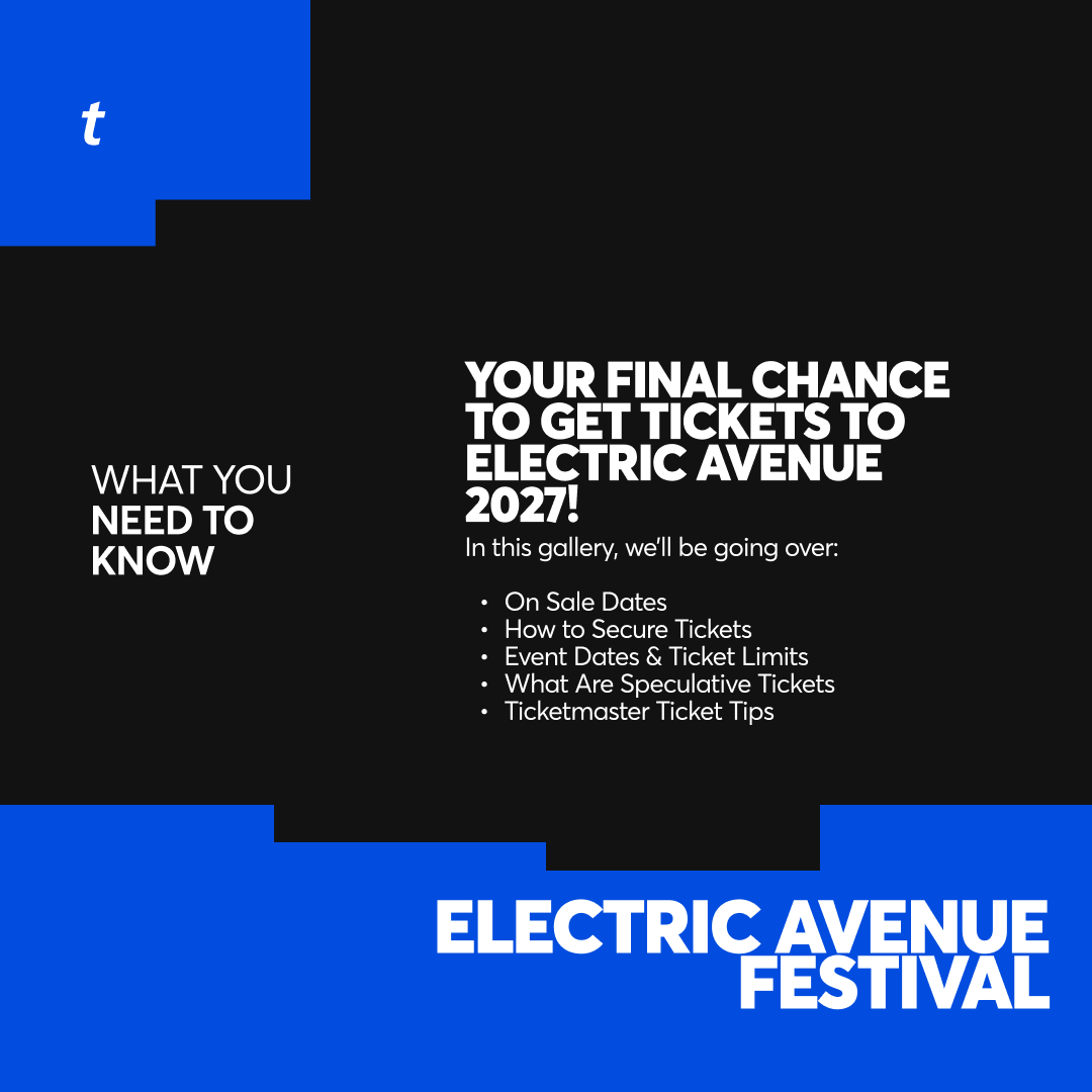 Ticketmaster_NZ's tweet photo. Your final chance to get your tickets to Electric Avenue 2027!

Here’s what to know so you’re ready when the tickets drop ⬇️

🎫 https://t.co/5KcCQKqKYL https://t.co/SsPp5Yz28H
