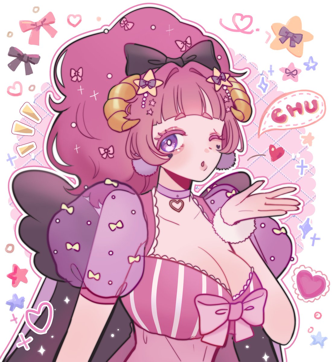ailuvewe's tweet photo. Vtuber vs irl 🐏💜💕 https://t.co/YeSt6lhV3l