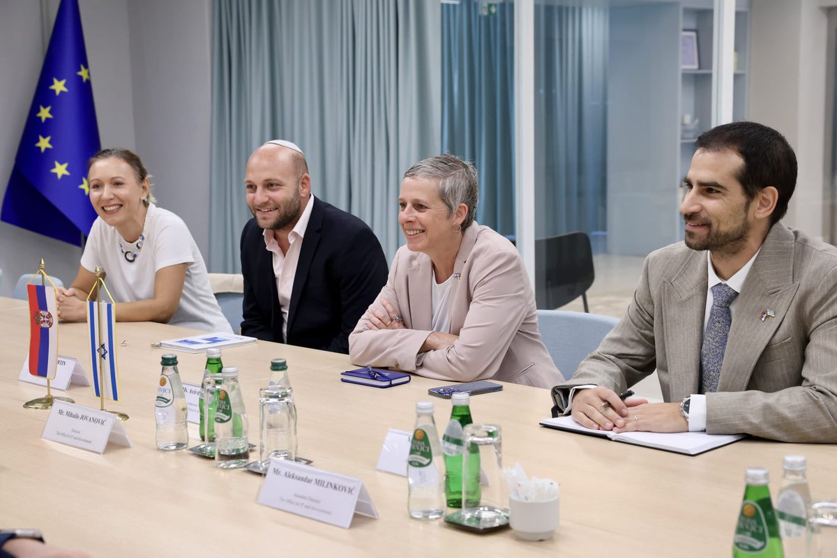 AvivitBarIlan's tweet photo. Pleasure to welcome Daniel Martin, Executive Director of Israel’s Cyber 7, on his first visit to Serbia.

Together with @Mihailo72J Director of the Office for IT and eGovernment, and our partners at 
Hub 201, we discussed opportunities for cooperation and sharing expertise.

Israel is proud to share its cybersecurity expertise with partners worldwide. 🇮🇱🇷🇸
