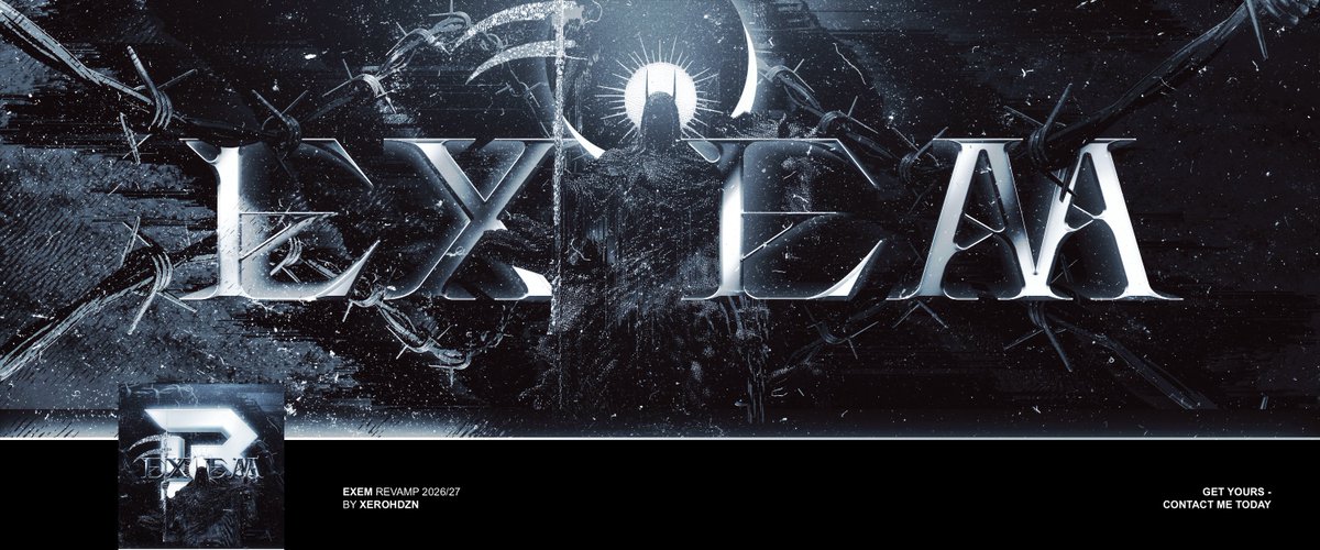 xerohdzn's tweet photo. Social media revamp for @EX7EM 
HD: https://t.co/RMV5DC3owh

Get yours today - Reply/DM/Email
Contact me: xerohdzn@gmail.com
#header #pfp #3D https://t.co/oAUObZlA2f
