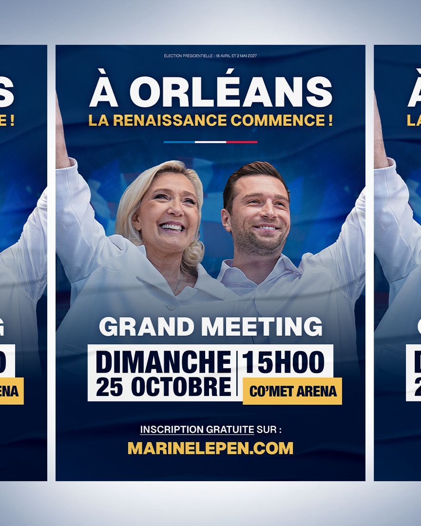 G_Dussausaye's tweet photo. 🇫🇷 La France a plus que jamais besoin d'une femme d'État : @MLP_officiel. 

Ne restez pas spectateurs de la campagne pour la renaissance de la France, rejoignez-la : https://t.co/eJth4OFf4W

RDV à Orléans 🚀 https://t.co/ZjqMSQxrFV