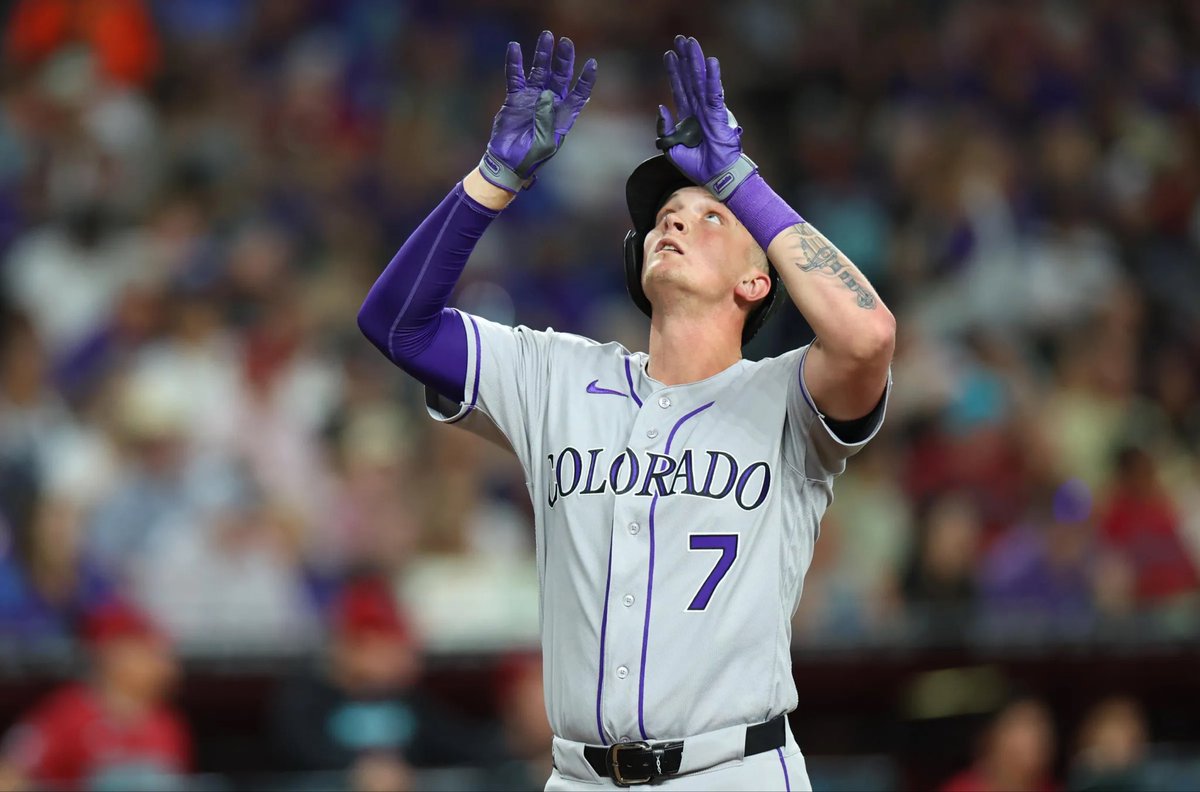 SleeperRockies's tweet photo. 🏔️🔥 What a year it has been for TJ Rumfield 🔥🏔️

— .300 AVG (leads team)
— .392 OBP (leads team)
— .847 OPS (leads team)
— 15 HR
— 29 2B
— 62 R
— 69 RBI
— 155 H (leads team)
— 69 BB (leads team) https://t.co/yn4EzD2Q5O