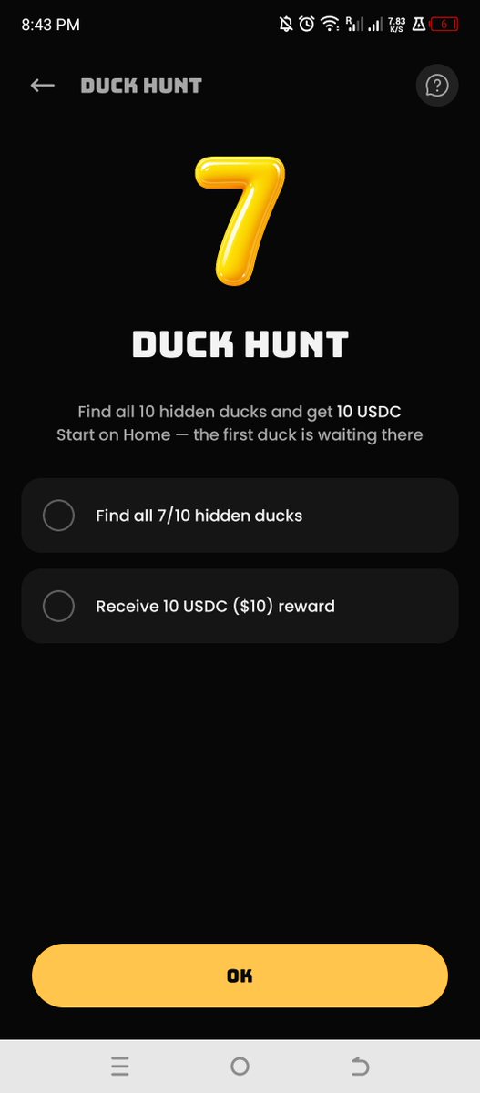 D_Crypt0x's tweet photo. Free $10 up for grabs.

All you need is to find all 10 duck hidden in different page of the new Duel Duck app

https://t.co/rebbVW3j90

I found all 7 already

Small Hint: check the “receive, swap and send” section and you will find some duck

Saying no more 😜😜😜😜

Go hunting.. https://t.co/NPuyT99hFv