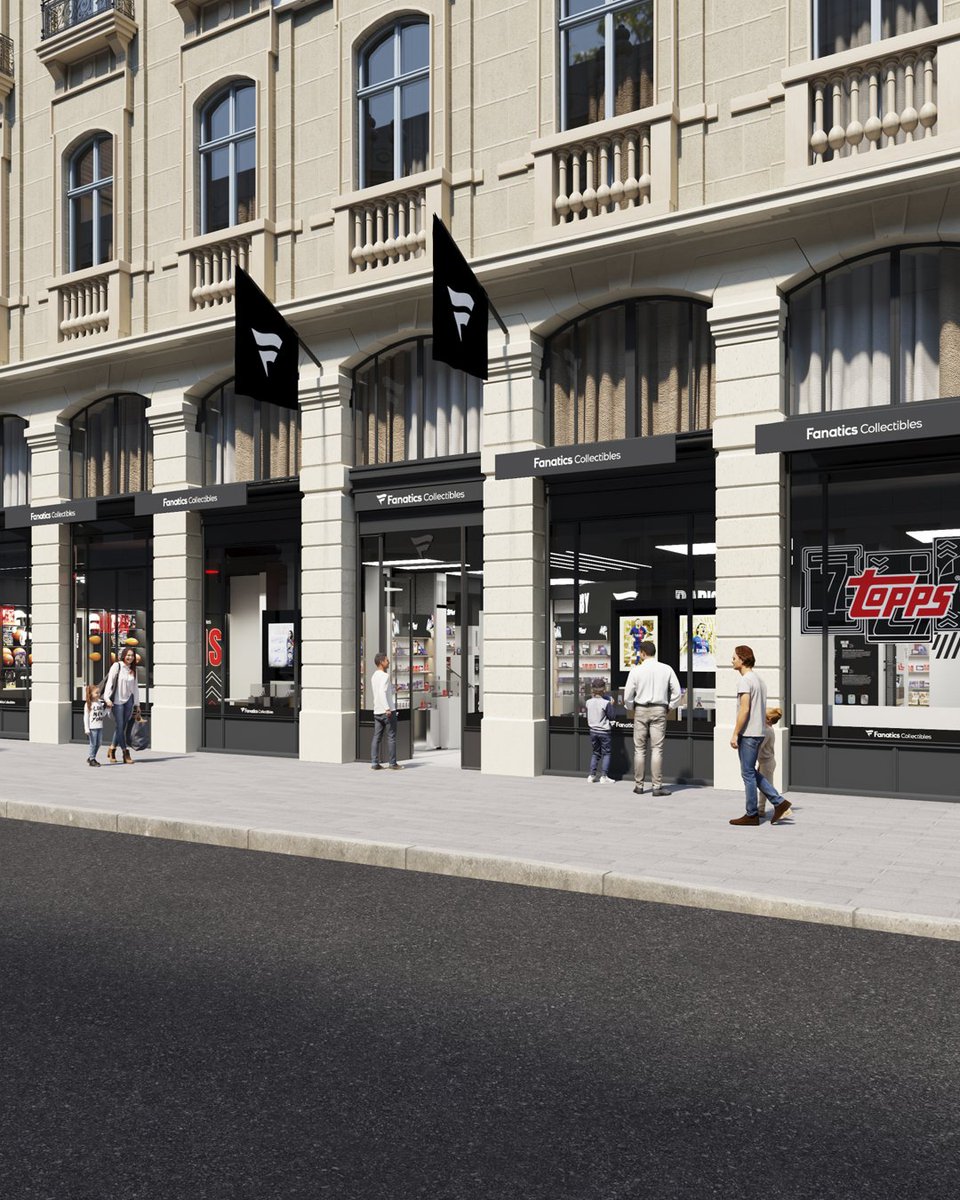 SportsCardInv's tweet photo. Fanatics Collectibles just confirmed they are opening a new store, and it's landing in Paris 👀

The company is opening its second global flagship store this October at Rue Saint-Lazare, following the massive success of its London location on Regent Street.

That first store welcomed in over a million visitors since opening in April 2025, with foot traffic hitting 20,000 people in a single week.

The new 5,500 square foot Paris store will carry that same scale of experience, stocking cards and memorabilia for PSG, UEFA Champions League, F1, the NBA, NFL and MLB, plus Disney, Marvel and Star Wars.