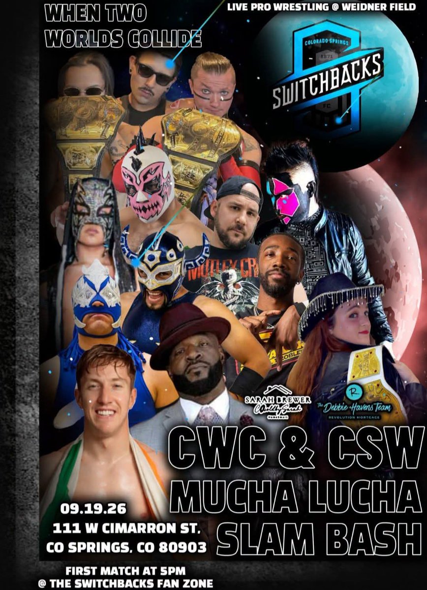 RefereeBennyG's tweet photo. Sneak peak at some last minute prep work before @OfficialCWC719 &amp; @CSW80922 make Colorado wrestling history with #MuchaLuchaSlambash this Saturday at @WeidnerField, September 19th!

https://t.co/RL1BZvQwdr https://t.co/EI9JliZUu2
