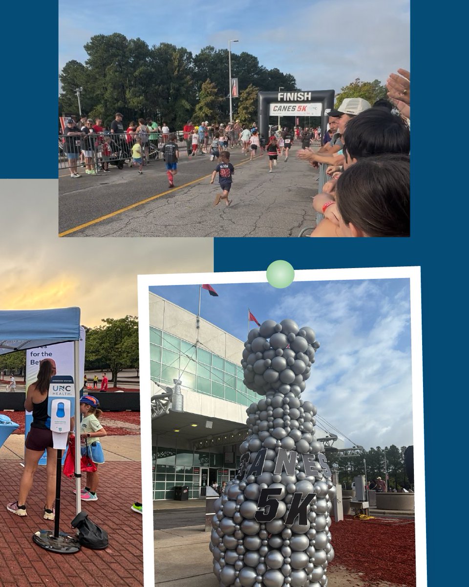 NCChildrens's tweet photo. The Stanley Cup celebrations continued at the @Canes 5K with @UNC_Health_Care and @uncchildrens!

Whether connecting with families or cheering on the Kids Dash, the excitement and support on display made one thing clear: the future is bright for North Carolina and our children. https://t.co/yTj0OoEARl
