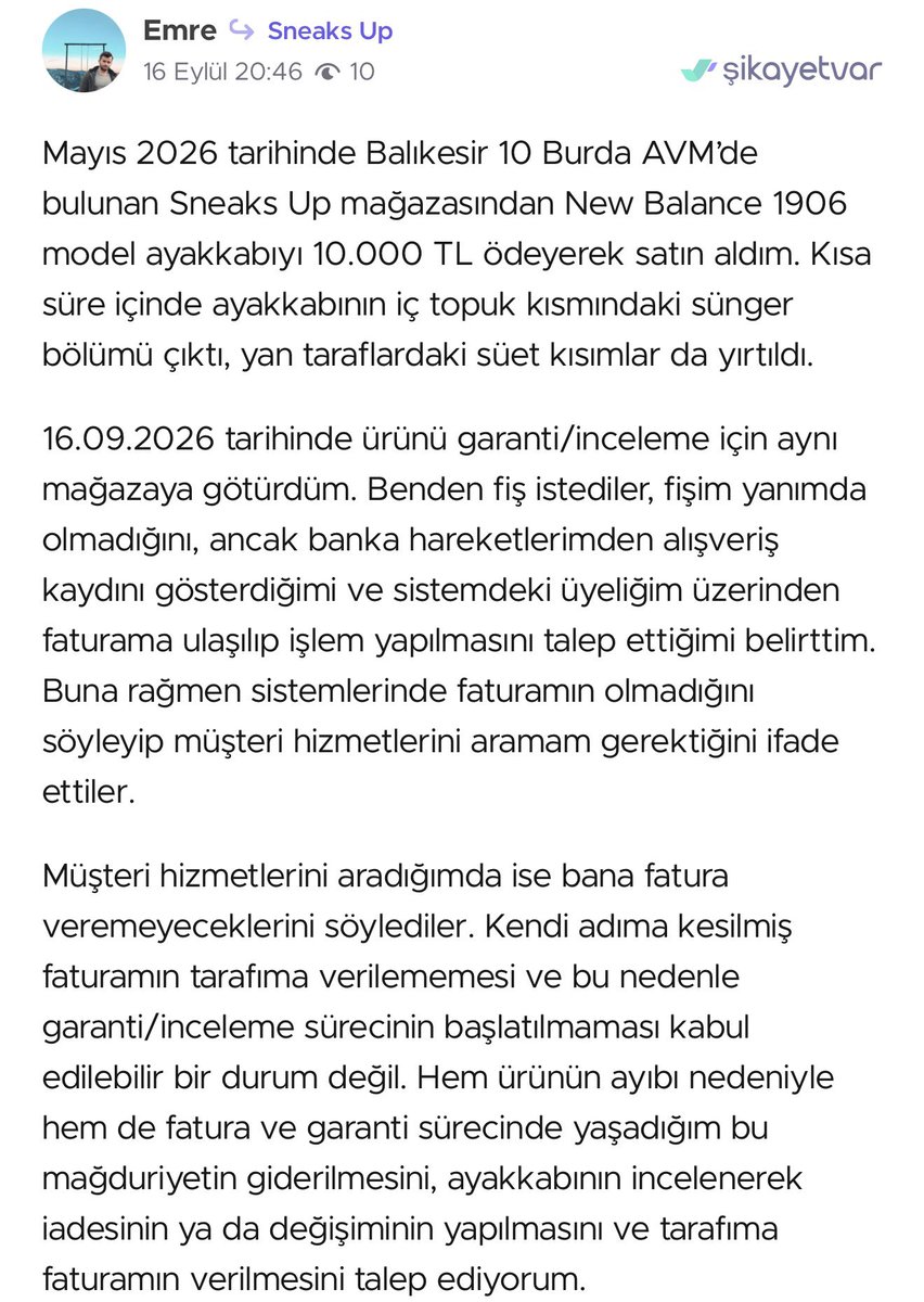 olurunbu's tweet photo. Adamlar faturamı vermiyor birde bana burda aldığını nerden bileyim gibisine konuşuyor silip gösteriyorum bankadan onu kabul etmiyor kendi verdiği olcakmış satarken sordum abi sistemde kayıtlı gel sıkıntı olmaz direk ayakkabıyla gelebilirsin dedi birde neyse ozaman faturamı sistemden çıkar ver diyorum veremem diyor müşteri hizmetlerini arıyorum veremem diyor bu ne saçmalık