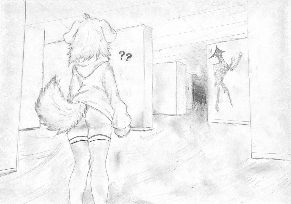 aeyriowo's tweet photo. puppy lost in backrooms.. https://t.co/dD09BILQJF