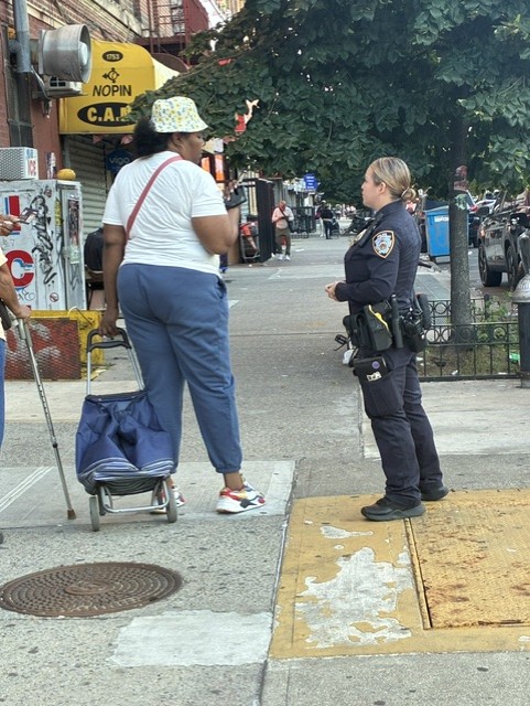 NYPD67Pct's tweet photo. Every step counts. Our officers are out in the community talking with residents about the hidden dangers of crossing too early. Please remember to wait for the white pedestrian signal before stepping off the curb. https://t.co/4dQrrcl7NS