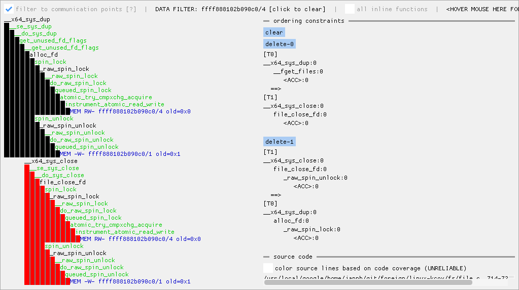 linkersec's tweet photo. Testing race conditions with memory access tracing and stack-based delay injection

Article by @tehjh about MAccConc — a KCOV-based tool for exploring possible kernel code interleavings of a multi-threaded program.

Article: https://t.co/7hno0DJrec
Tool: https://t.co/ADoZWhlhcC https://t.co/JKIfmx7Lr7