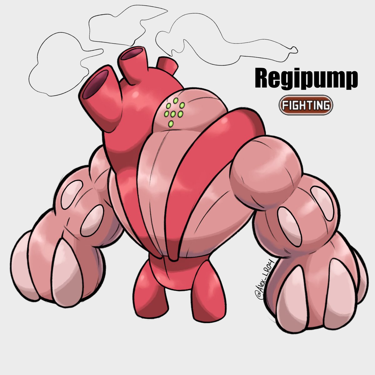 Alex_LR04's tweet photo. I don’t think I ever post these ones here, but yeah, Regipump and Regiumbra, the Fighting type and Dark type regis💪☠️
#pokemon #Pokemonart #fakemon #originalart https://t.co/oEfp8GlgB1