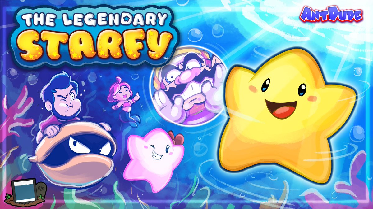 antdude92's tweet photo. I hear you. You've been clamoring for a nearly hour long video going over Nintendo's forgotten little starfish thing Starfy.

Well, luckily for you, I gotchu covered.

Video on the channel now!

edited by @wizawhat 
art by @KevinFagaragan https://t.co/akiKmcCQUM