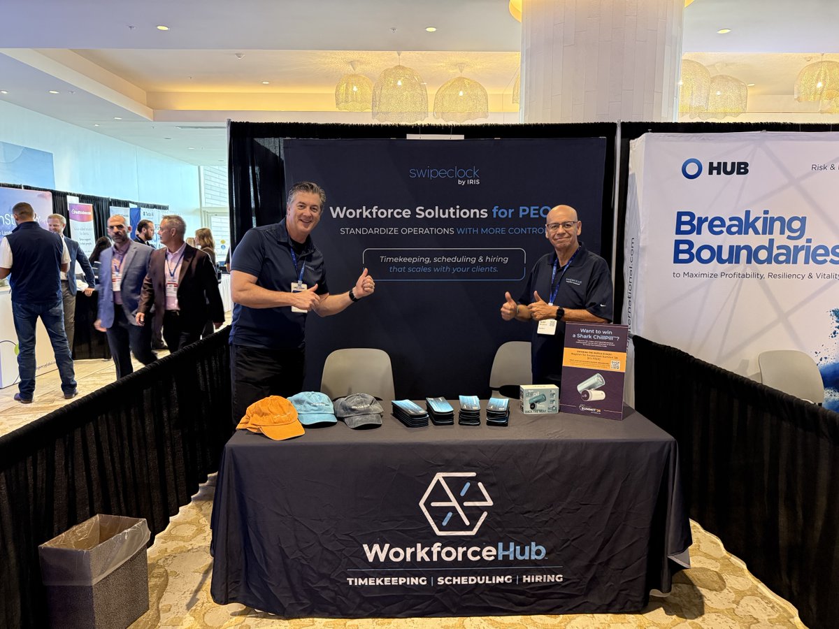 Swipeclock's tweet photo. Swipeclock is here at NAPEO, and we'd love to see you! Stop by booth #715 to find out how a partnership benefits your PEO and your clients. https://t.co/gKiJNkiLva