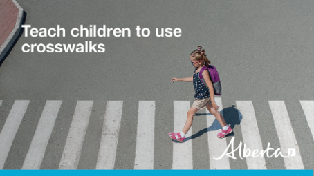 ABTransComm's tweet photo. Teach your child the safest way to cross the street – at a crosswalk, using Point, Pause, Proceed. #ABKids #ABRoads #RoadSafety https://t.co/TH1shNb2ip
