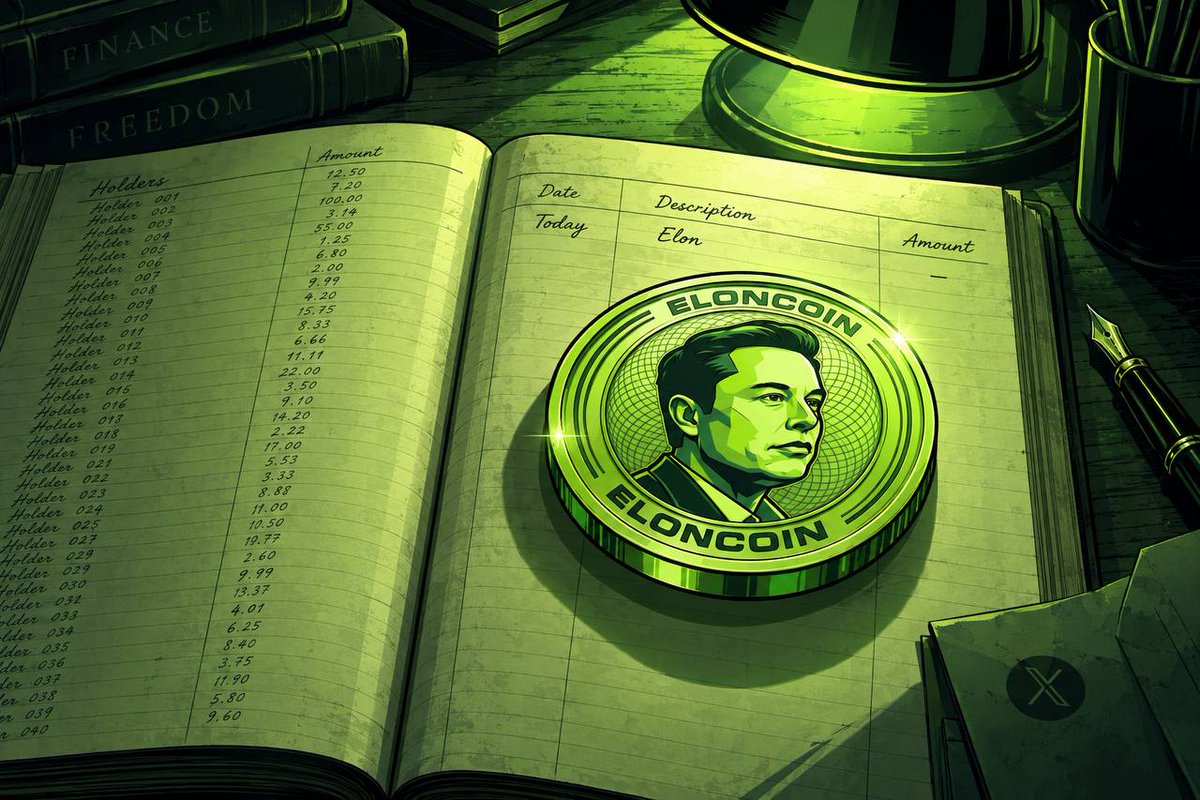 ElonCoinRH's tweet photo. A normal coin keeps a long ledger of everyone it pays. ElonCoin keeps a ledger with one name on it.

The name is Elon Musk, and the fees reach him through X Money. https://t.co/OjymQUzQWE
