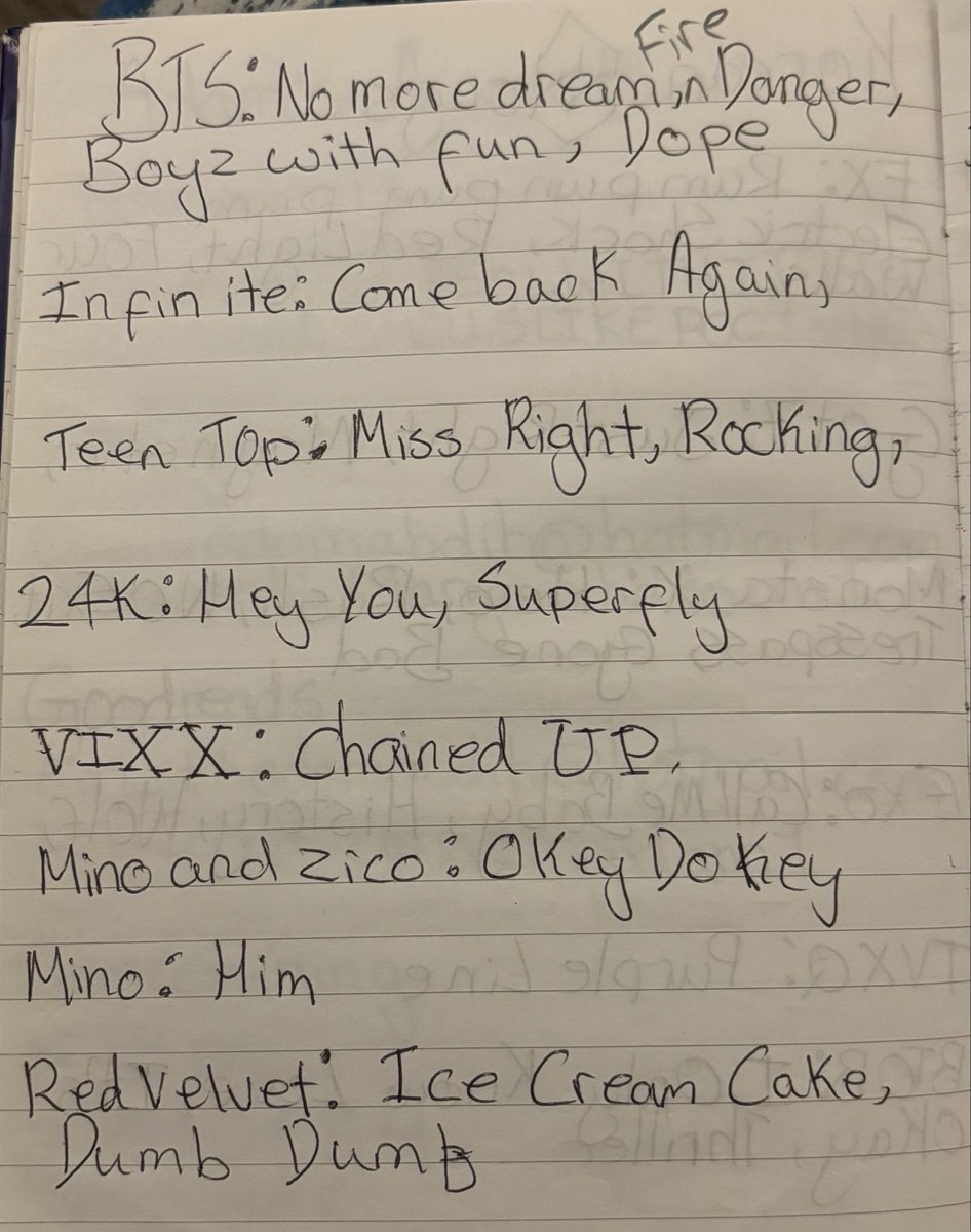 wishinspirit's tweet photo. woah nostalgia... i found my old notebook from like 2015 ish. i miss this era of kpop https://t.co/aSBKW67ZEW
