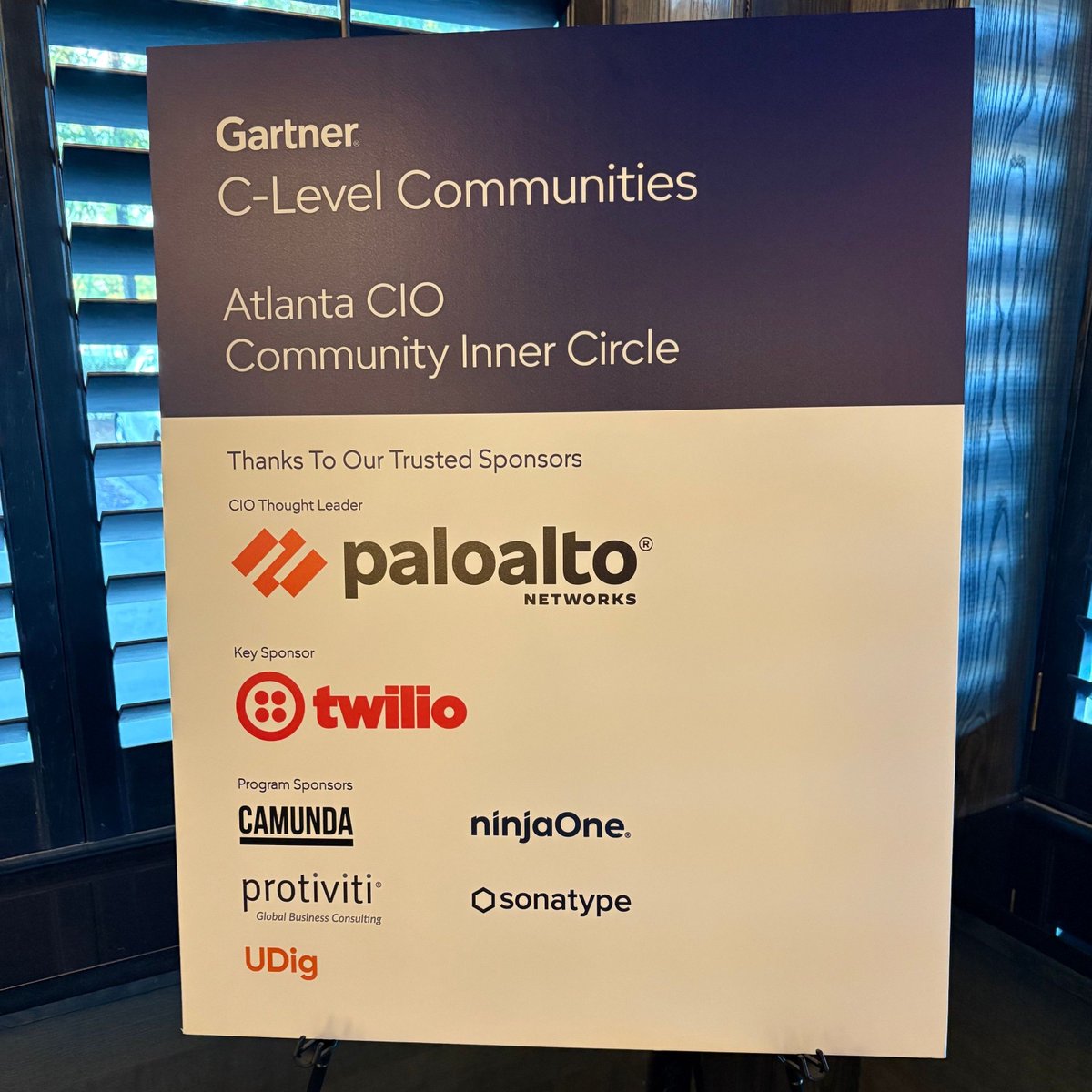 UDigTech's tweet photo. Rachel Adams represented UDig at the Gartner C-Level Communities Dinner in Atlanta last night.

A well-structured evening with Atlanta's CIO community and great perspectives on navigating collaboration and change. https://t.co/OgxJF4iZZL