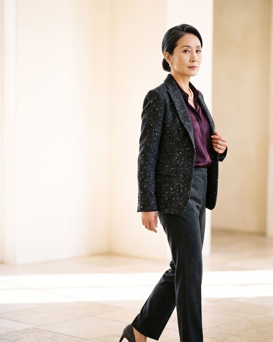 Power_Dressers's tweet photo. Why does one blazer look expensive from across a room, and another, in exactly the same color, simply not?

It is almost never the price. It is the fabric. Boucle, tweed and jacquard catch light unevenly, and the eye sees that as depth.

https://t.co/UJFiBeA3HH https://t.co/qUsblwmTrZ