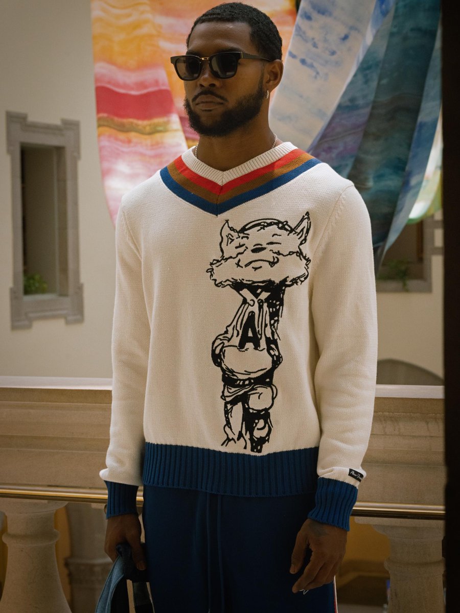 AKOOCLOTHING's tweet photo. Akoo Fall 2 2026
Featuring, "Smirk Sweater" and "Folk Pant." Pieces of the Frank Morrison Collab provide a comfortable wear with standout details.
Shop the collection and more at https://t.co/lIJP4bPz8w
#AKingOfOneself #TTG #akoo #frankmorrisonart https://t.co/3RpyjU93tw