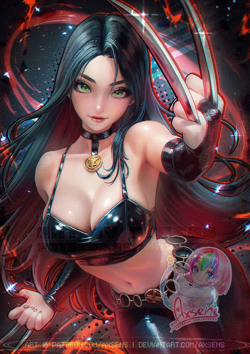 axsensart's tweet photo. With the new Wolverine game coming out, I couldn't resist giving X-23 my little touch!!  Hope you like her! (˶˃ ᵕ ˂˶)੭

✨ Full res + a spicier version on Patreon~ ˎˊ˗
#art #marvel https://t.co/JNEPmyVAuo
