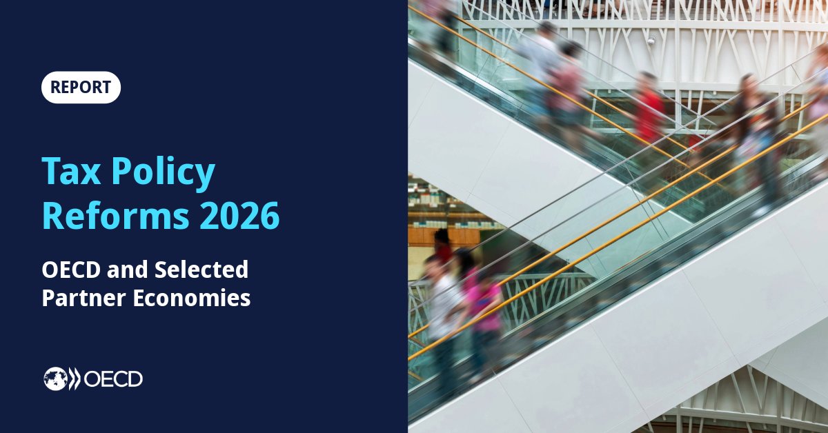 OECD's tweet photo. Governments are focusing tax reforms on growth but revenue pressures keep mounting. Learn more in the latest OECD Tax Policy Reforms report
🔗 https://t.co/zr3CAagIaY | #TPR2026 https://t.co/oVhLosM1YG