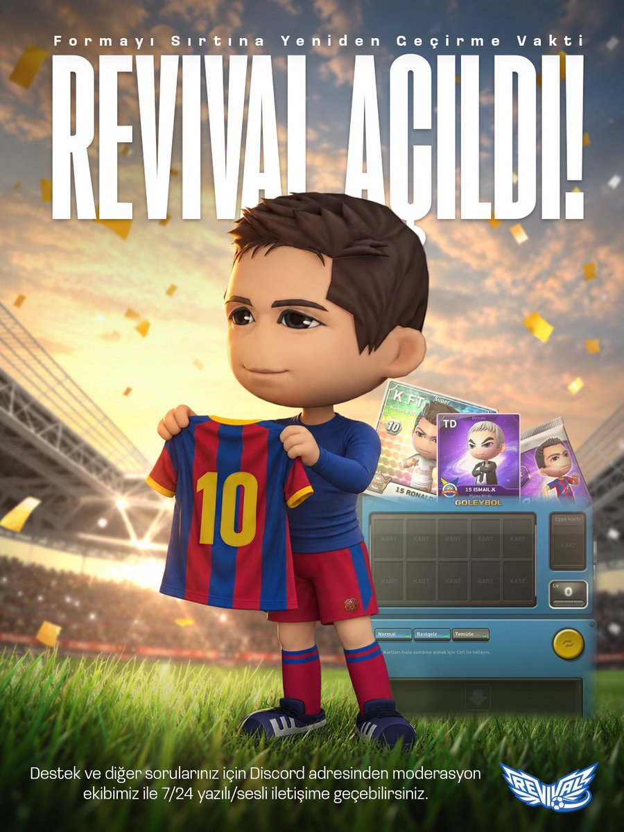 Play_Revival's tweet photo. Herkese iyi oyunlar.  
Bütün sorunlarınız ve destek için Discord sunucumuzdaki moderatörlerle 7/24 iletişime geçebilirsiniz. https://t.co/TKlZi2TANv