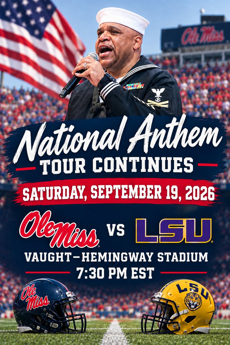 generaldwilson's tweet photo. HOW ABOUT WE STOP OFF DOWN IN OXFORD, MS THIS WEEKEND! 😁 The Game of the week Ole Miss vs LSU! WOW! Yooooooo @OleMissFB Fans! Looking forward to seeing and hearing y'all Saturday! I can't wait! 🔥🔥 I'm gonna need to hear y'all singing Loud and Proud with your play Cousin. 😂 Letzgoooooooo! 
##HottyToddy #Honored #Blessed #SingWithMe #GodIs