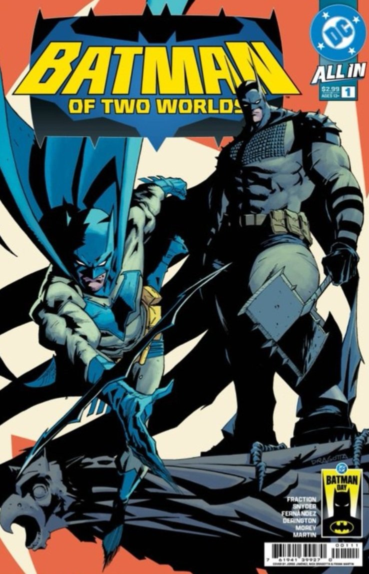 ComicsExile's tweet photo. Batman Day September 19th, 2026!
Batman of two worlds #1 FREE(9-19-26Only). Limit of 1 per customer.
10%OFF Everything!
#ExileComicsNY #Bronx #NYC #NewComicBookDay #NCBD #MottHaven #DCComics #Batman #BatmanDay2026 #BatmanDay  #AbsoluteBatman https://t.co/uC2bpgOgib