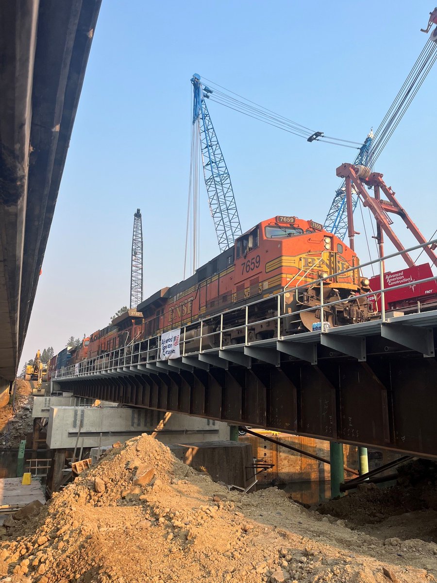 BNSFRailway's tweet photo. Two months’ worth of work completed in 37 hours.

This summer, BNSF teams completed the last of seven bridge replacements on Washington's Fallbridge Subdivision, strengthening a key agricultural corridor that connects customers to domestic and global markets. 

With the help of careful planning and coordination, crews replaced a 118-year-old bridge truss and completed infrastructure work that would normally take two months in just 37 hours, helping ensure reliable service ahead of harvest season and beyond.

Read more: https://t.co/viZLCg5rLy