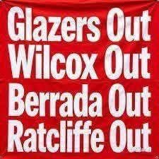 Glazerspissoff's tweet photo. Get its trending 
#GlazerOut 
#wilcoxout 
#berradaout 
#ineosout 
@OmarBerrada @INEOS https://t.co/WTUTsEcupe