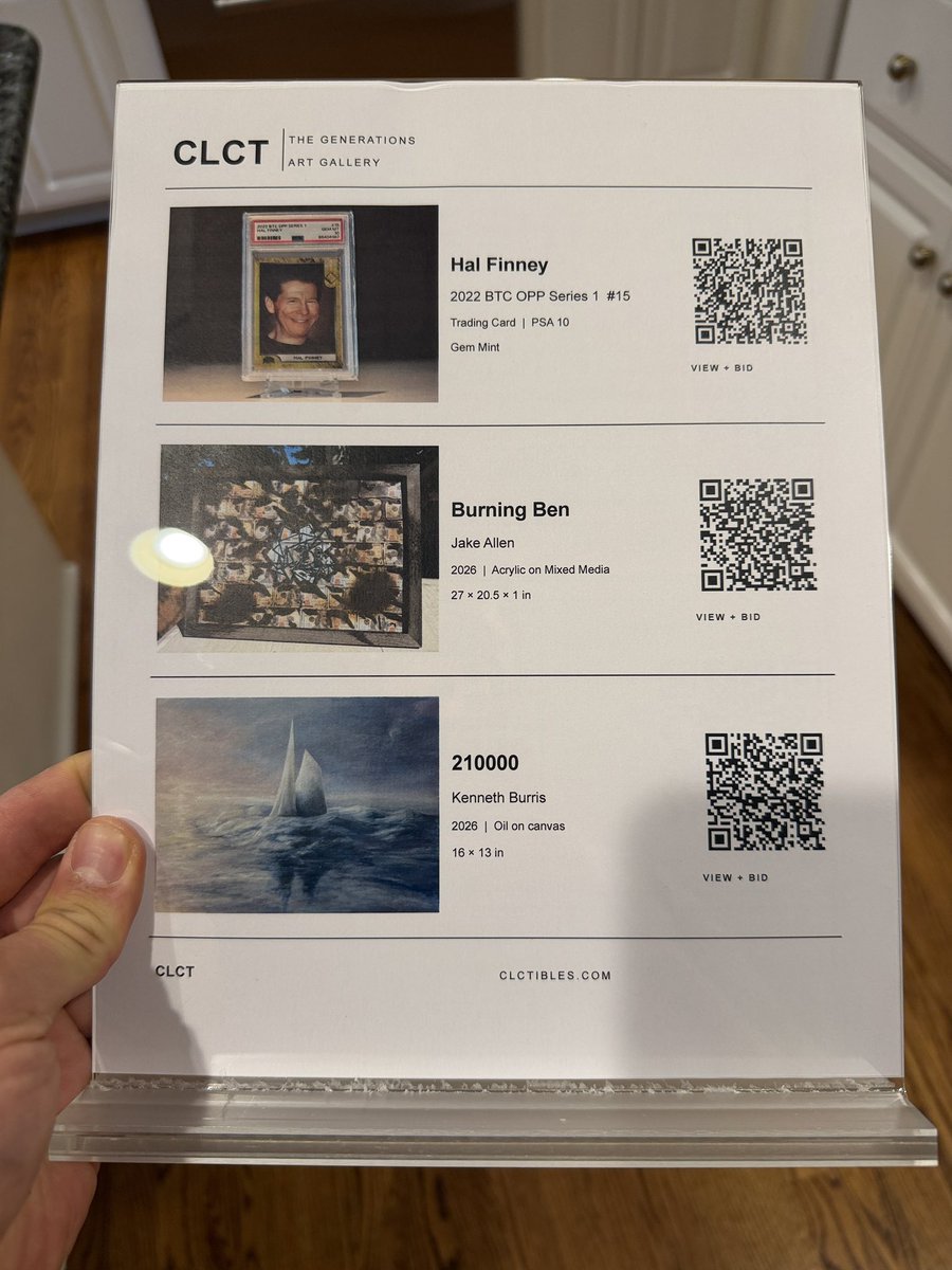 buckethatbtc's tweet photo. BID ON THE ART 🤩

Coming to an art gallery table near you…

If you’re going to be at the Midwest Bitcoin Summit :) https://t.co/cp5Wkno4pT