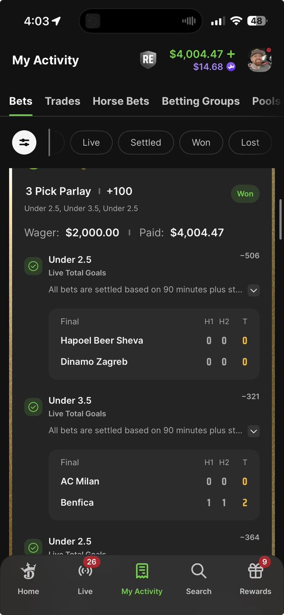 BBQADDICTKC's tweet photo. @HarryLockPicks As a true gambler I could read the fade at half with all of these lol thanks Harry https://t.co/RPRtdvV87p