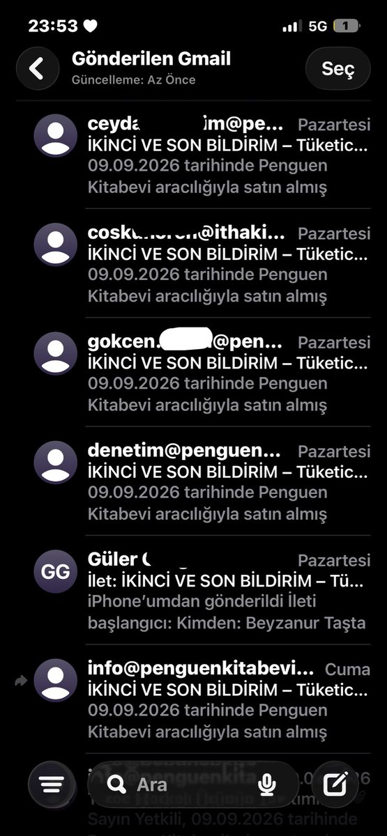 atessizlord's tweet photo. @penguenkitabevi #PenguenKitabevi #Taros #KPopDemonHunters #TüketiciHakları #TüketiciŞikayeti #TüketiciHakemHeyeti #AyıplıMal #Tüketici #Şikayet #Mağduriyet geri dönüş yapılmayan mailleri de ekledim belki şimdi görürsünüz @penguenkitabevi https://t.co/mWsyiqn0fL