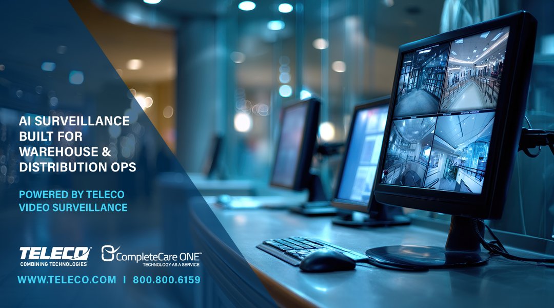 TelecoSupport's tweet photo. Stop reviewing footage after the fact. TELECO's AI-powered surveillance helps warehouses catch issues as they happen. https://t.co/a2UdkibV2G  #TELECO #VideoSurveillance #LossPrevention #Logistics #AIVideoAnalytics https://t.co/PSxyQ92Psj