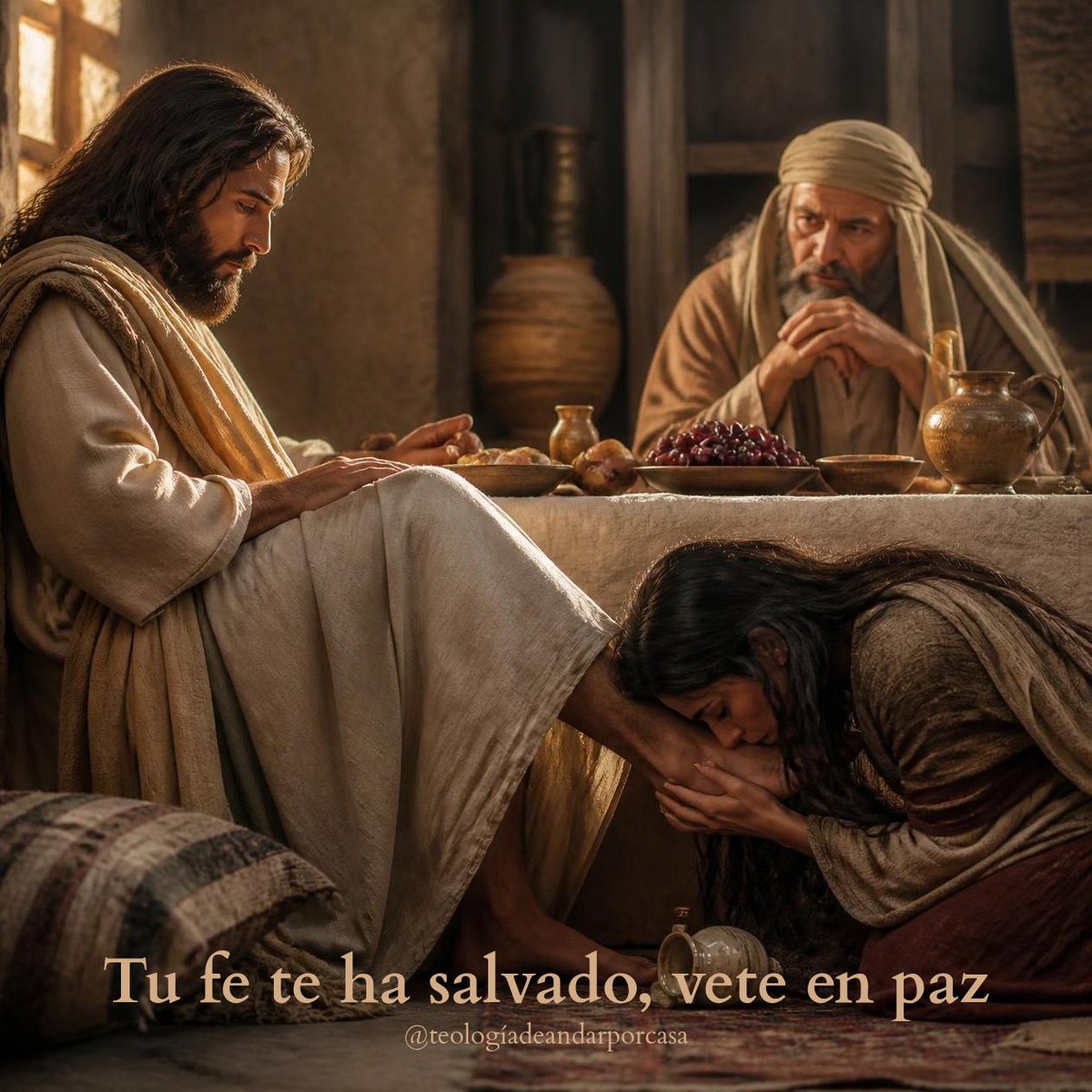teologiadapc's tweet photo. «Han quedado perdonados tus pecados».
Los demás convidados empezaron a decir entre ellos:
«¿Quién es este, que hasta perdona pecados?».
Pero él dijo a la mujer:
«Tu fe te ha salvado, vete en paz».
(Lc 7, 36-50) #EvangelioDelDía #PalabraDeDios#TiempoOrdinario https://t.co/9chniiELYB