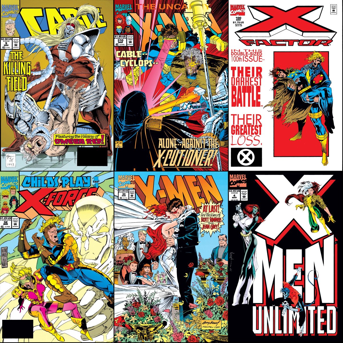 ClassicXMen's tweet photo. X-books that were on sale with cover dates of March 1994. https://t.co/n1H8nMubLH