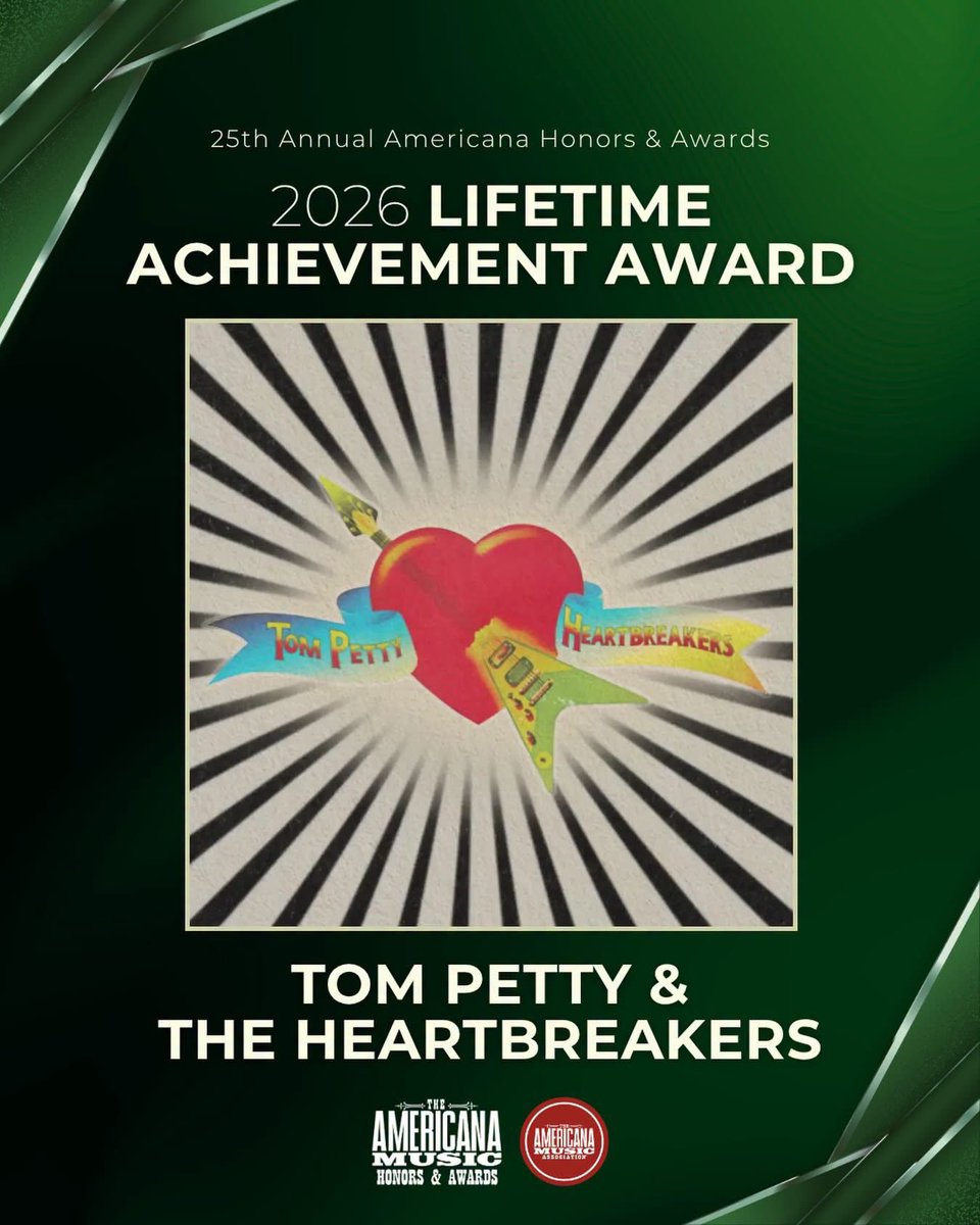 tompetty's tweet photo. The Heartbreakers reunite tonight for special performance at the 25th Annual Americana Honors & Awards Featuring @ChrisStapleton!

Tom Petty & The Heartbreakers will receive the Lifetime Achievement Award tonight at the 25th Annual Americana Honors & Awards. The original members of the Heartbreakers, Mike Campbell, Benmont Tench, Stan Lynch and Ron Blair, will open the show with a special reunion performance alongside Grammy-winning superstar Chris Stapleton. Heartbreakers Steve Ferrone and Scott Thurston will join for a final song.

The Americana Honors & Awards will take place at the Ryman Auditorium in Nashville, Tenn. and show time is 6:30pm CT. Tune in here: https://t.co/JuJEwZzp83