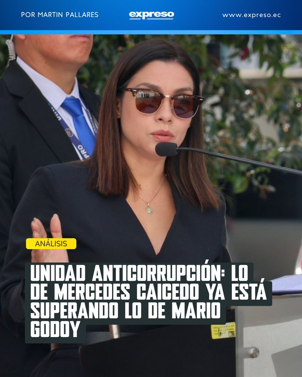 Expresoec's tweet photo. #ANÁLISIS | Si Mario Godoy golpeó a los jueces anticorrupción, dejando sin protección del narcotráfico a uno de ellos, Mercedes Caicedo fue mucho más lejos: eliminó de cuajo la unidad.

El artículo completo de Martin Pallares 👇
https://t.co/C4xvcG0a3h https://t.co/XWwQ920XS5
