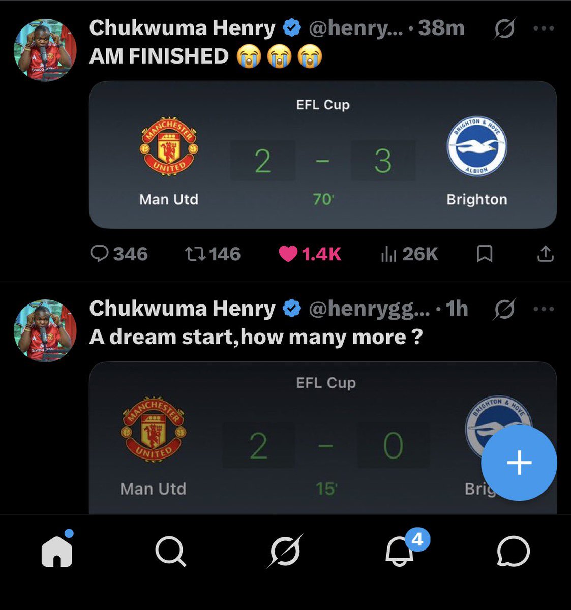 SaniEnoch's tweet photo. E later turn nightmare 👽@premierleague https://t.co/LNRTmLTZ6Z