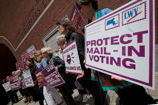 Bella_Taylor34's tweet photo. A second federal judge blocked President Donald ​Trump's administration from implementing a new U.S. Postal Service rule that tightens mail-in voting requirements, even as the U.S. Supreme Court ‌weighs the administration's request to lift a separate order halting the same policy.