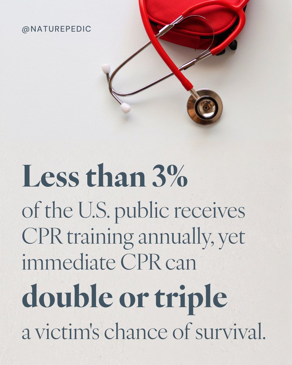 Naturepedic's tweet photo. You hope you'll never need it. But if the moment comes, you'll be glad you're ready.
https://t.co/ESaUWRQjDE
#CPR #CPRResources #LifeSaving #EmergencyPreparedness https://t.co/bVJi1nkGPY