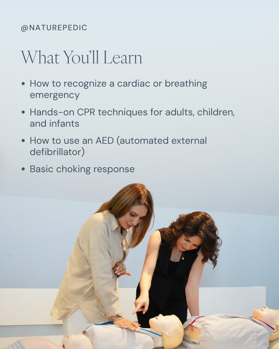 Naturepedic's tweet photo. You hope you'll never need it. But if the moment comes, you'll be glad you're ready.
https://t.co/ESaUWRQjDE
#CPR #CPRResources #LifeSaving #EmergencyPreparedness https://t.co/bVJi1nkGPY