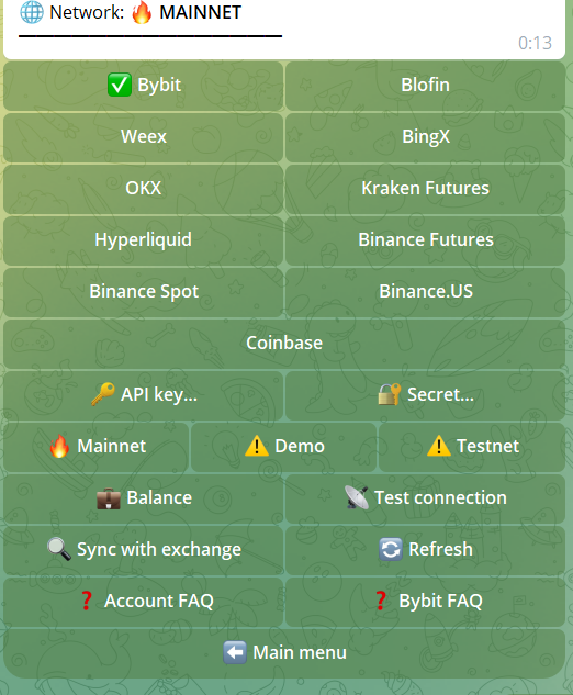 WillyAlgoTrader's tweet photo. 🔥Friends, I’ve just completed another update to my automated trading bot. I’ve been using it myself for over six months. I originally built it for my own needs, but several hundred people are now using it as well. And it has become even better. 🤖

I think many of you know exactly what I went through before.

You find a strategy. Your TradingView indicator generates a signal. Then the routine begins: staying awake at night, catching the entry, setting the stop-loss manually, moving take-profits, and worrying about whether your internet connection is still working. Sound familiar?

Now the bot handles all of this for you. A signal from the chart becomes a live trade on the exchange within seconds. The bot automatically places the stop-loss, take-profits, and manages the position, while reporting every step in Telegram.

━━━━━━━━━━━━━━━

⚡️ Connects to virtually any signal source

• TradingView alerts via webhook — any indicator or strategy, with JSON or text formats.
• Signals from Telegram channels — the bot understands regular text-based signals.
• Built-in support for my KERN and FVG Retest strategies — all events are recognized automatically, without creating manual templates.

🌍 11 exchanges in one bot

Bybit, Binance — futures, spot, and https://t.co/WVoHNlRjvr, OKX, BingX, BloFin, WEEX, Hyperliquid, Kraken Futures, and Coinbase.

You can switch exchanges with a single button in Telegram — no reinstallation required. If necessary, support for virtually any other exchange can also be added.

🛡 Protection is stored on the exchange, not in the bot’s memory

Stop-loss and take-profit orders are placed directly on the exchange. Even if the server restarts or the connection is interrupted, your position will not be left unprotected.

After restarting, the bot automatically checks the exchange and restores the necessary protection.

🎯 Smart trade management

• Up to three take-profit targets with custom volume distribution.
• Stop-loss moved to breakeven after the first target is reached.
• Slippage check before entry: if the price has moved too far, the bot will not enter at an unfavorable price.
• Position sizing based on fixed margin or a defined risk per trade.

🧬 KERN — mode for position-building strategies

The bot mirrors the strategy logic exactly: additional entries, pending orders, and partial exits.

Position size is calculated based on your account balance, while stop-loss and take-profit levels automatically move together with the strategy.

Outdated and duplicate signals are rejected. Invalid messages cannot trigger accidental position closures. The emergency switch closes all positions and blocks new entries.

🚨 Capital protection safeguards

A series of consecutive stop-losses automatically pauses trading.

The kill switch allows you to close all positions with a single command.

When the mode is disabled, the bot removes pending orders from the exchange instead of leaving them active without supervision.

📊 Honest statistics

The PnL of every trade is calculated using exchange data and includes trading fees.

The bot clearly shows which operations are included in the statistics and which are not. A daily report is delivered directly to Telegram.

🔐 Security without compromise

The webhook is protected by a secret key, brute-force attempts are blocked, and only the owner can control the bot from their own Telegram account.

API keys are stored on your server and are never sent anywhere else. Withdrawal permissions are not required.

✅ Tested, not merely promised

More than 650 automated tests are run before every release.

If you need a similar bot to automate your own trading, send me a direct message.