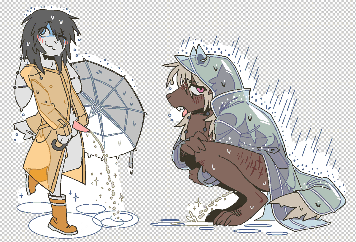 Deceased_Bunny's tweet photo. transparent raincoats... https://t.co/LhQv9oTqOv