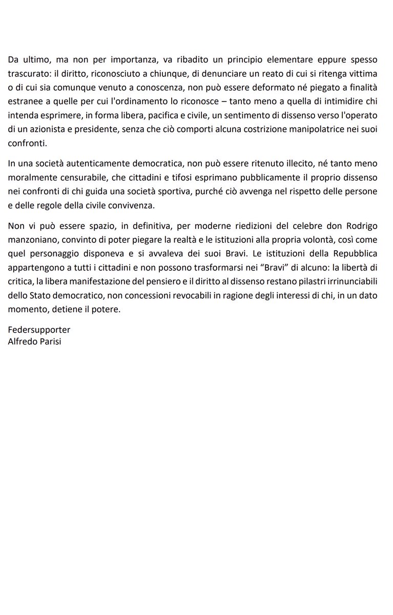 FraviliFabio's tweet photo. Nota Federsupporter a firma del Presidente Dott. Alfredo Parisi 🤍🩵🦅 https://t.co/kuT0nVckSw
