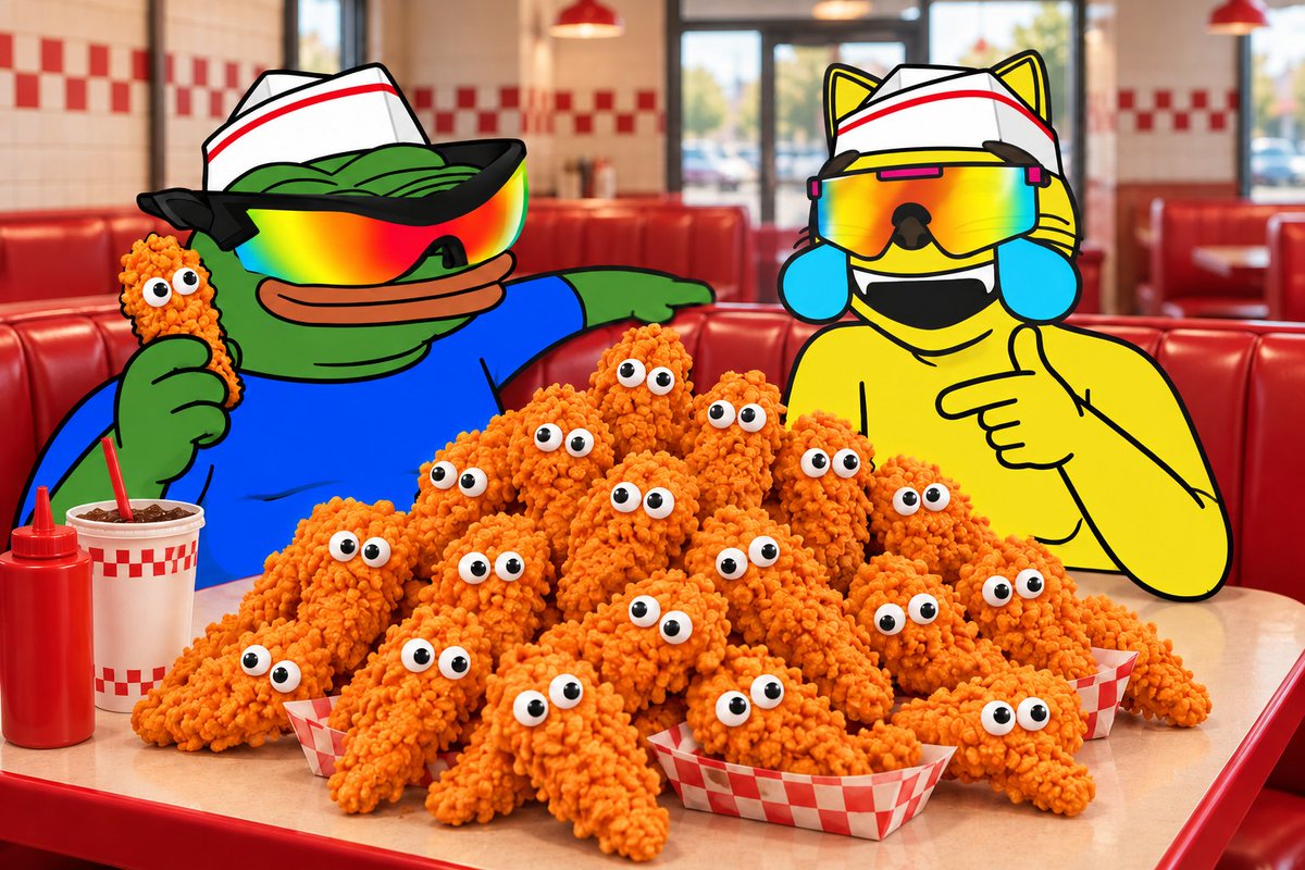 TENDIEMON's tweet photo. OUR FRYCOOKS FINISHED THE BATCH
6969 Tendiemon minted with robinhood:0x45242320dbb855eea8fd36804c6487e10e97fcf9  only

no ETH. no excuses. you either bring tendies to the fryer or you watch someone else eat yours

TG is live. art dropping. mint soon.

don’t make the Tendiemon angry 🍗
