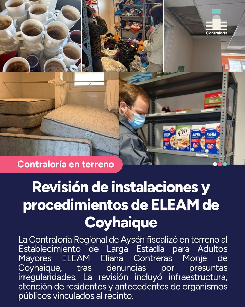 Contraloriacl's tweet photo. 🚙 CGR EN TERRENO | Revisión de instalaciones y procedimientos de ELEAM de Coyhaique.
La nota acá 👉🏻 https://t.co/MmXv9muSOr https://t.co/NyPuwdGj6r