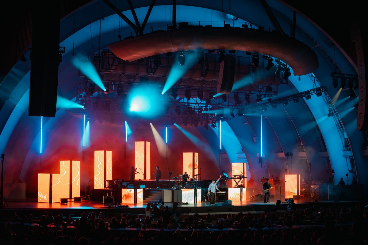OneRepublic's tweet photo. Little behind the scenes to what it takes to pull off 2 nights at the @HollywoodBowl. When we got the opportunity to incorporate a full orchestra into our production, we knew we’d be locked in rehearsals for a bit fine tuning it. Clearly it was worth it, cuz damn we’re still thinking about it